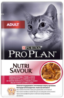 Влажный корм для кошек Pro Plan Nutrisavour Adult Утка (85г) - 