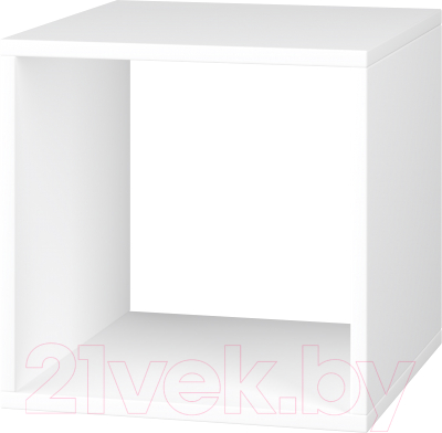 Стеллаж Е1 Ник куб 1 ячейка 355x376x350 (белый снег)