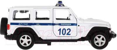Автомобиль игрушечный Технопарк Jeep Wrangler Sahara Полиция / SAHARA5D-12POL-WH