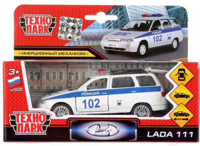 Автомобиль игрушечный Технопарк Lada 111. Полиция / SB-16-67-P(W)-WB