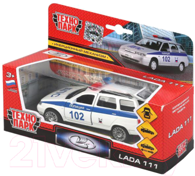 Автомобиль игрушечный Технопарк Lada 111. Полиция / SB-16-67-P(W)-WB