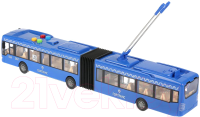 Троллейбус игрушечный Технопарк TROL-45PL-BU