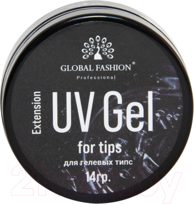 Гель для типс Global Fashion Для гелевых типс Extension UV Gel прозрачный (14г)