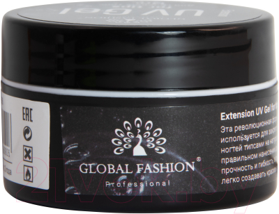 Гель для типс Global Fashion Для гелевых типс Extension UV Gel прозрачный (14г)