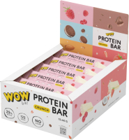 Набор протеиновых батончиков Prime Kraft Wowbar Crunch Малиновый чизкейк (15x40гр) - 