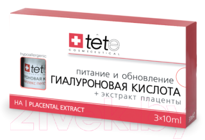 Сыворотка для лица TETe Cosmeceutical Гиалуроновая кислота+Экстракт Плаценты (3x10мл)