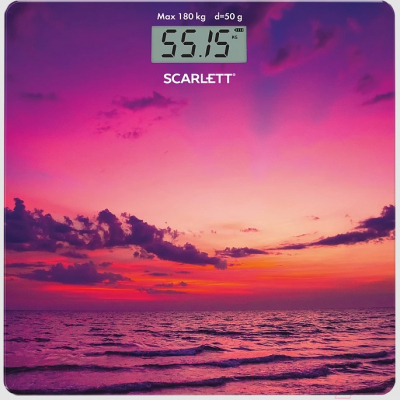 Напольные весы электронные Scarlett SC-BS33E024 (закат)