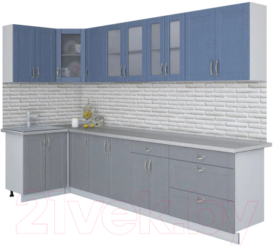 Кухонный гарнитур Интерлиния Мила Крафт 1.2x3.2