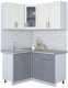 Готовая кухня Интерлиния Мила Крафт 1.2x1.4 (дуб серый/дуб полярный/травертин серый) - 