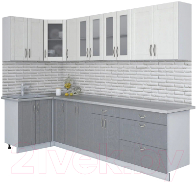 Кухонный гарнитур Интерлиния Мила Крафт 1.2x3.0