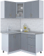 Готовая кухня Интерлиния Мила Крафт 1.2x1.4 (дуб серый/дуб серый/травертин серый) - 
