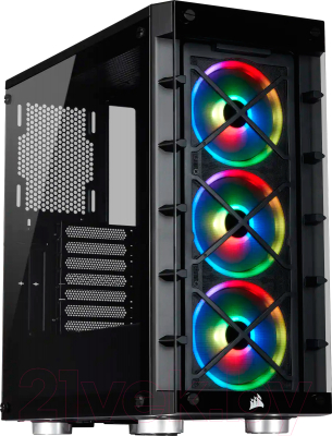 Корпус для компьютера Corsair iCUE 465X RGB Mid-Tower ATX Smart Case / CC-9011188-WW (черный)