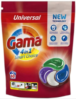 Капсулы для стирки GAMA 4in1 Smart Choice Универсальные (60шт) - 