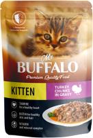 Влажный корм для кошек Mr.Buffalo Kitten с индейкой на пару в соусе / B310 (85г) - 