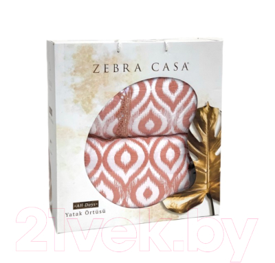 Покрывало с подушками Zebra Casa All Days Ikat 1.5 180x250 / Y870 Kiremit/кирпичный