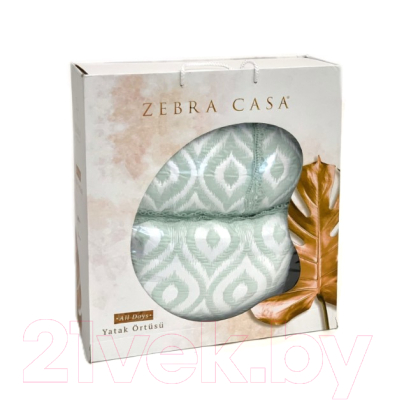 Покрывало с подушками Zebra Casa All Days Ikat 1.5 180x250 / Y870 Yesil/светло-зеленый