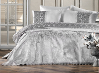 Комплект постельного белья с покрывалом Zebra Casa Mantova / Y 772 (серый) - 