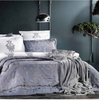 Комплект постельного белья с покрывалом Zebra Casa Meghan / Y 779 (индиго) - 