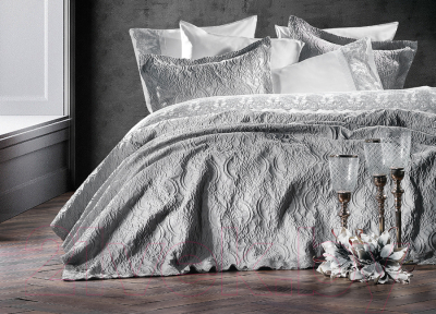 Комплект постельного белья с покрывалом Zebra Casa Norsia / Y 777 (серый)