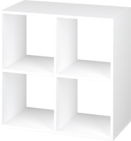 Стеллаж Е1 Ник куб 4 ячейки 709x376x700 (белый снег) - 