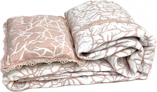 Набор текстиля для спальни Zebra Casa All Days Boungh 1.5 180x250 / Y 808 Pudra