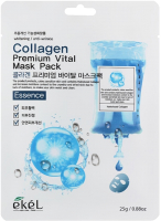 

Маска для лица тканевая Ekel, Collagen Premium Vital Mask Pack Антивозрастная