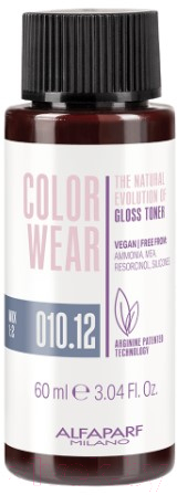 Крем-краска для волос Alfaparf Milano Color Wear Gloss Toner 010.12 (60мл, Soft Lightest Ash Violet Blonde )