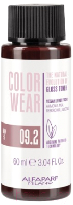Крем-краска для волос Alfaparf Milano Color Wear Gloss Toner 09.2 (60мл, Soft Very Light Violet Blonde)