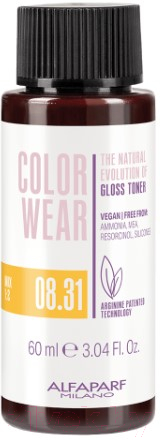 Крем-краска для волос Alfaparf Milano Color Wear Gloss Toner 08.31 (60мл, Soft Light Golden Ash Blonde)