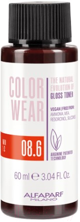 Крем-краска для волос Alfaparf Milano Color Wear Gloss Toner 08.6 (60мл, Soft Light Red Blonde)