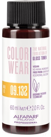 Крем-краска для волос Alfaparf Milano Color Wear Gloss Toner 09.132 (60мл, Soft Very Light Ash Golden Violet Blonde)