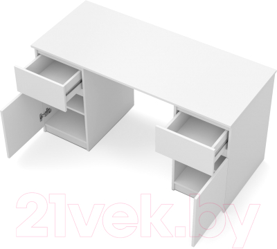 Письменный стол MySTAR 2д2я ИВ-121.12.00 (белый)