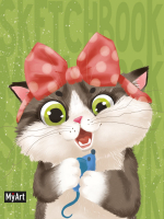 

Скетчбук Проф-Пресс, MyArt. MeowBook. Котик с бантиком