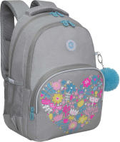 Школьный рюкзак Grizzly RG-360-2 (серый) - 