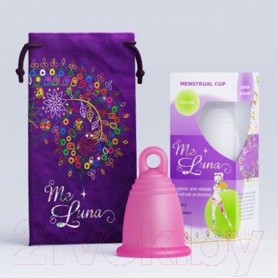 Менструальная чаша Me Luna Sport Ring Fuchsia / MMTRF (M )