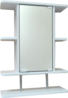 Шкаф с зеркалом для ванной Гамма 10/1м (белый, правый) - 