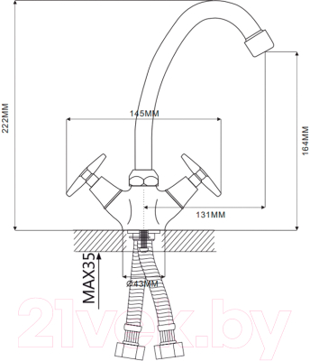 Изображение товара Смеситель Ekko E4112-1