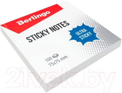 Блок для записей Berlingo Ultra Sticky / LSn_39210 (белый)