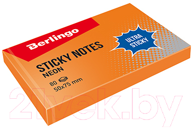 Блок для записей Berlingo Ultra Sticky / LSn_39414 (оранжевый неон)