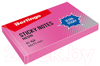 Блок для записей Berlingo Ultra Sticky / LSn_39413 (розовый неон)