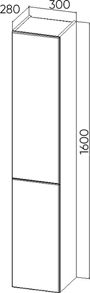 Купить Шкаф-пенал для ванной Viant София / VSOF300-PENR в Гродно