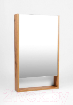 Шкаф с зеркалом для ванной Viant Мальта 50 / VMAL50-ZSH