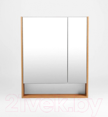 Шкаф с зеркалом для ванной Viant Мальта 60 / VMAL60-ZSH