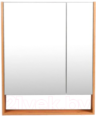 Шкаф с зеркалом для ванной Viant Мальта 80 / VMAL80-ZSH
