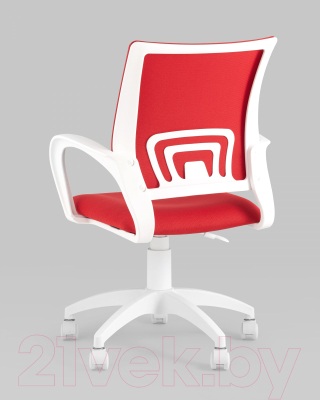 Кресло офисное TopChairs ST-Basic-W / ST-BASIC-W/26-22 (красный 26-22/белый)