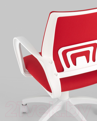 Кресло офисное TopChairs ST-Basic-W / ST-BASIC-W/26-22 (красный 26-22/белый)