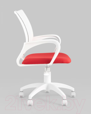 Кресло офисное TopChairs ST-Basic-W / ST-BASIC-W/WH/26-22 (белый TW-15/красный)