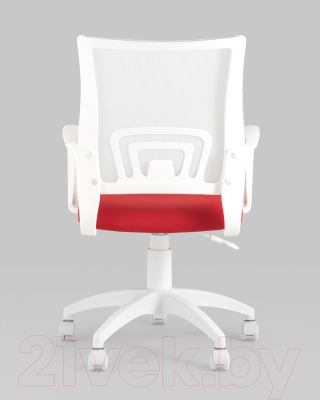 Кресло офисное TopChairs ST-Basic-W / ST-BASIC-W/WH/26-22 (белый TW-15/красный)