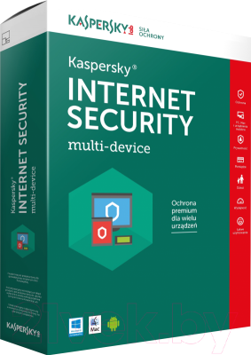 ПО антивирусное Kaspersky Internet Security Multi-device 1 год Box / KL19412UBFS (на 2 устройства)