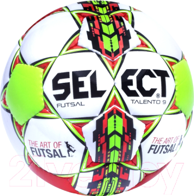 Мяч для футзала Select Futsal Talento9 043 U-9 (белый/зеленый/красный)